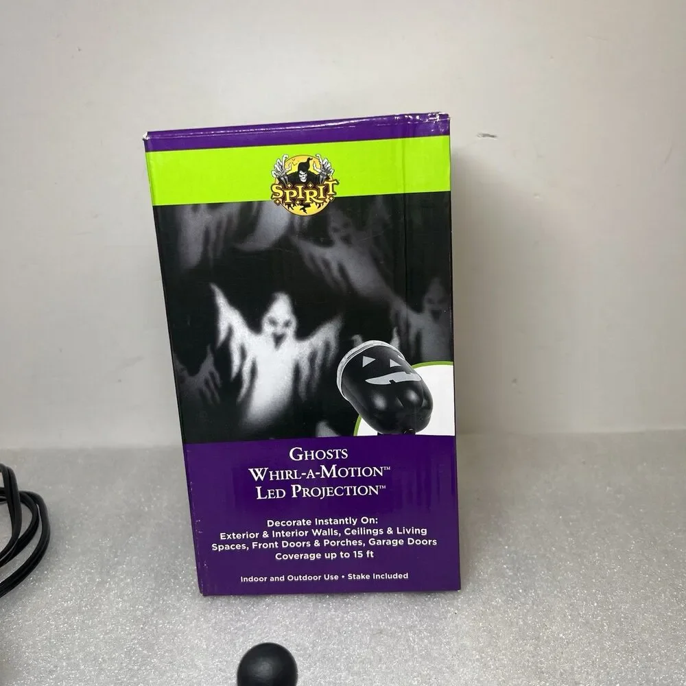 Spirit Halloween LED Lightshow Projection Whirl-A-Motion White Ghosts Tested